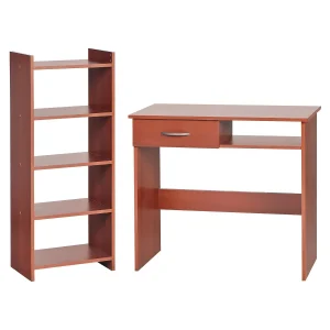 JUST HOME COLLECTION | Combo Escritorio + Estante Cedro