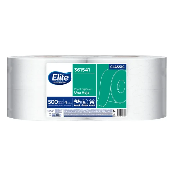 ELITE PROFESSIONAL | Papel Higiénico Jumbo Elite Industrial X4 Rollos 500M