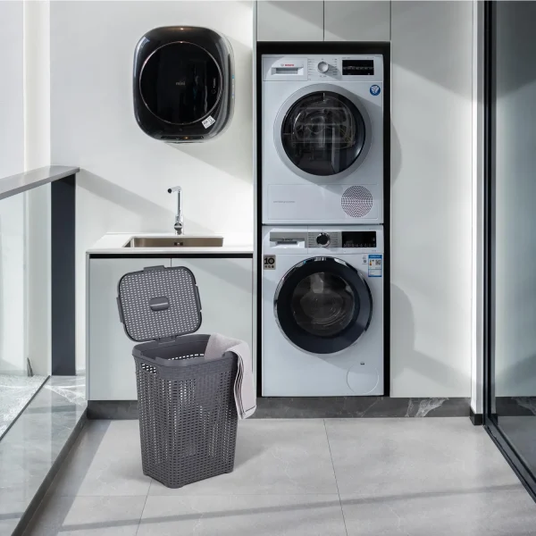 KLEINE WOLKE | Cesto de Ropa Gris 70L - Imagen 2