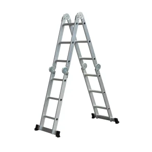 BAUKER | Escalera Articulada de Aluminio 12 pasos