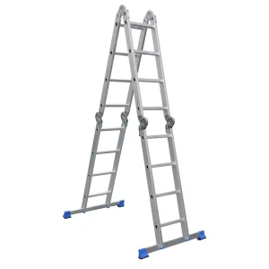 BAUKER | Articulada Aluminio 4.34 m 16 Peldaños